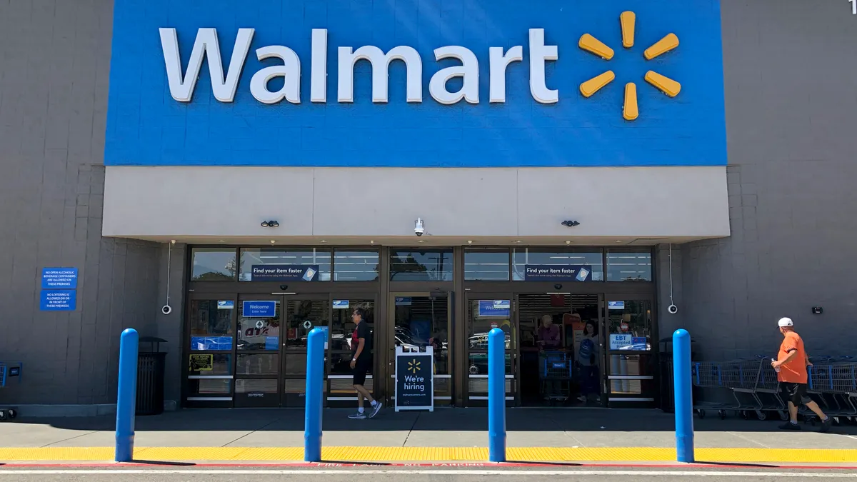 View of a Walmart storefront