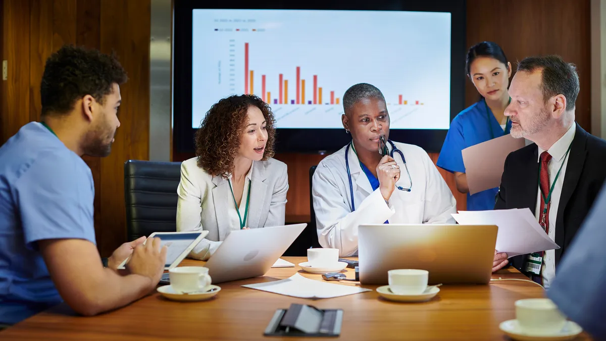 Doctors in a board meeting