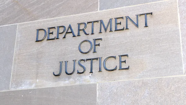 The exterior of the Department of Justice in Washington, D.C.